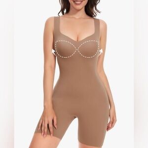Decorus Shapewear size XL Seamless Shapewear Bodysuit in Brown-NWT